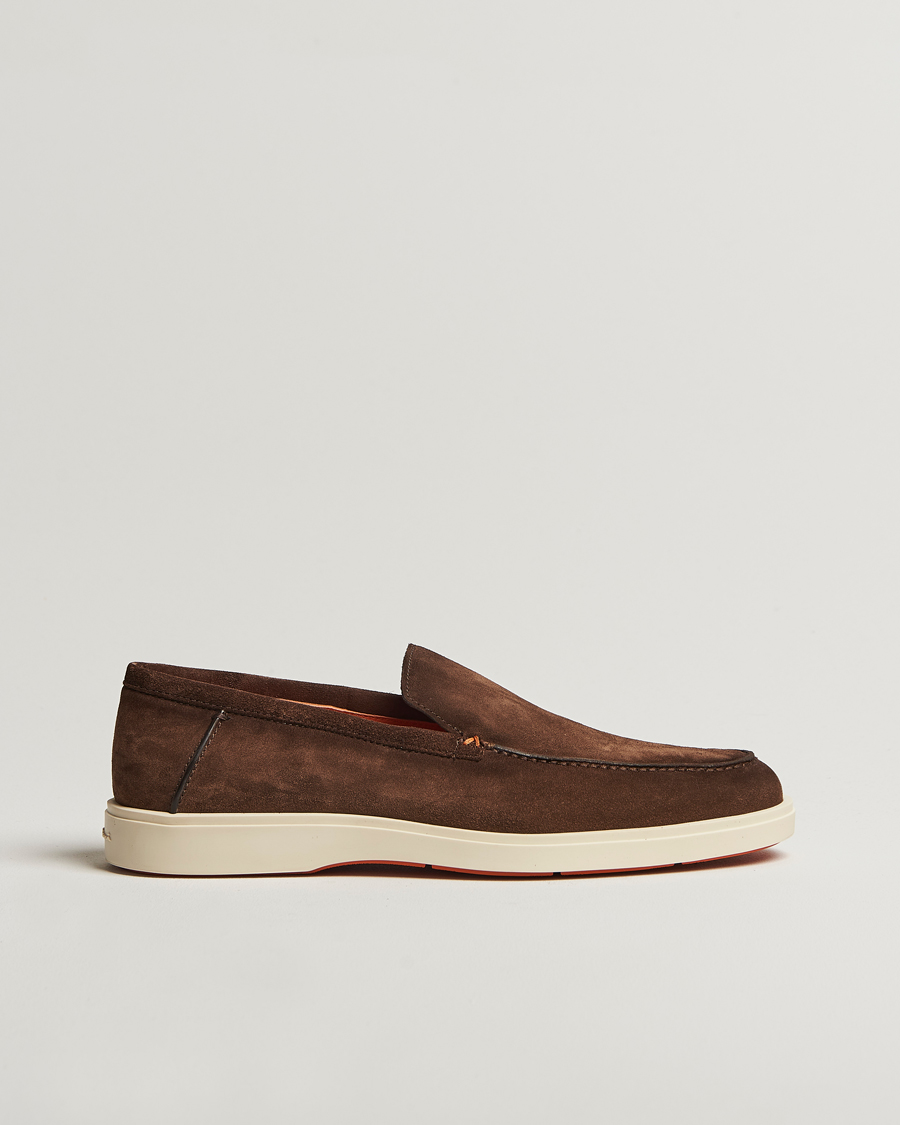 Men | Loafers | Santoni | Detroit Loafers Brown Suede