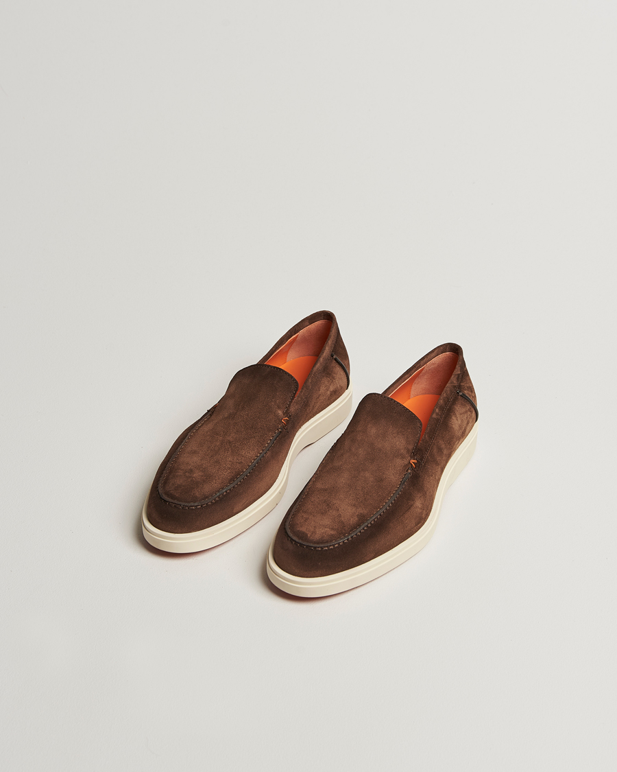 Men | Loafers | Santoni | Detroit Loafers Brown Suede