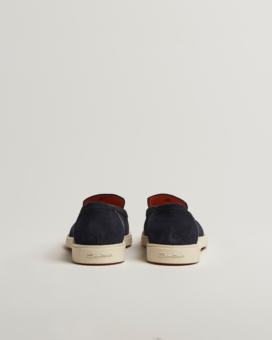 Men | Loafers | Santoni | Detroit Loafers Navy Suede