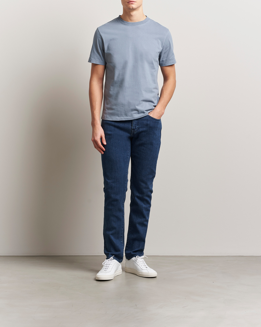 Men | T-Shirts | FRAME | Logo T-Shirt Smoky Blue