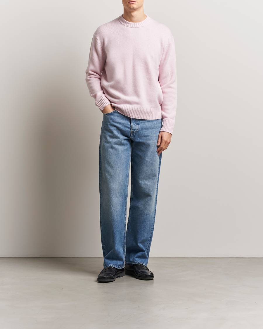 Men | Sweaters & Knitwear | FRAME | Cashmere Crewneck Light Pink