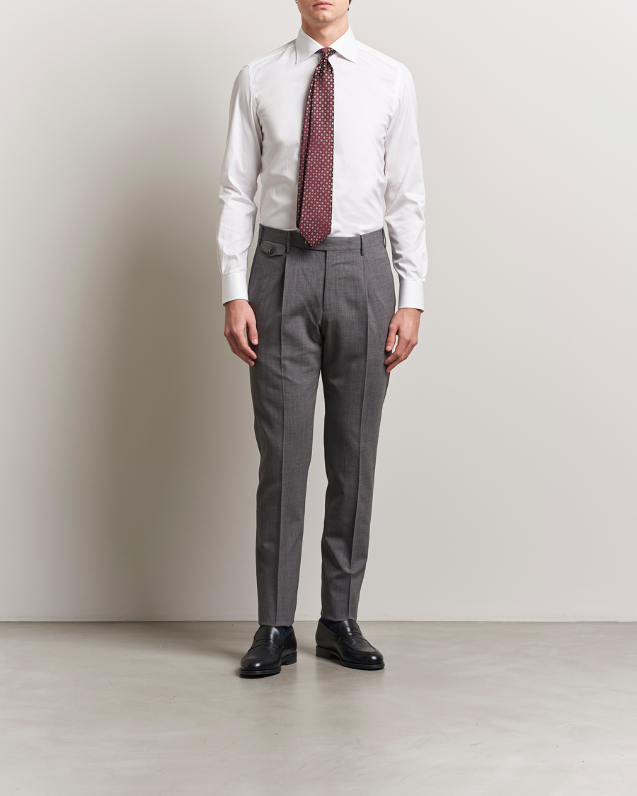 Men | Shirts | Kiton | Slim Fit Dress Shirt White