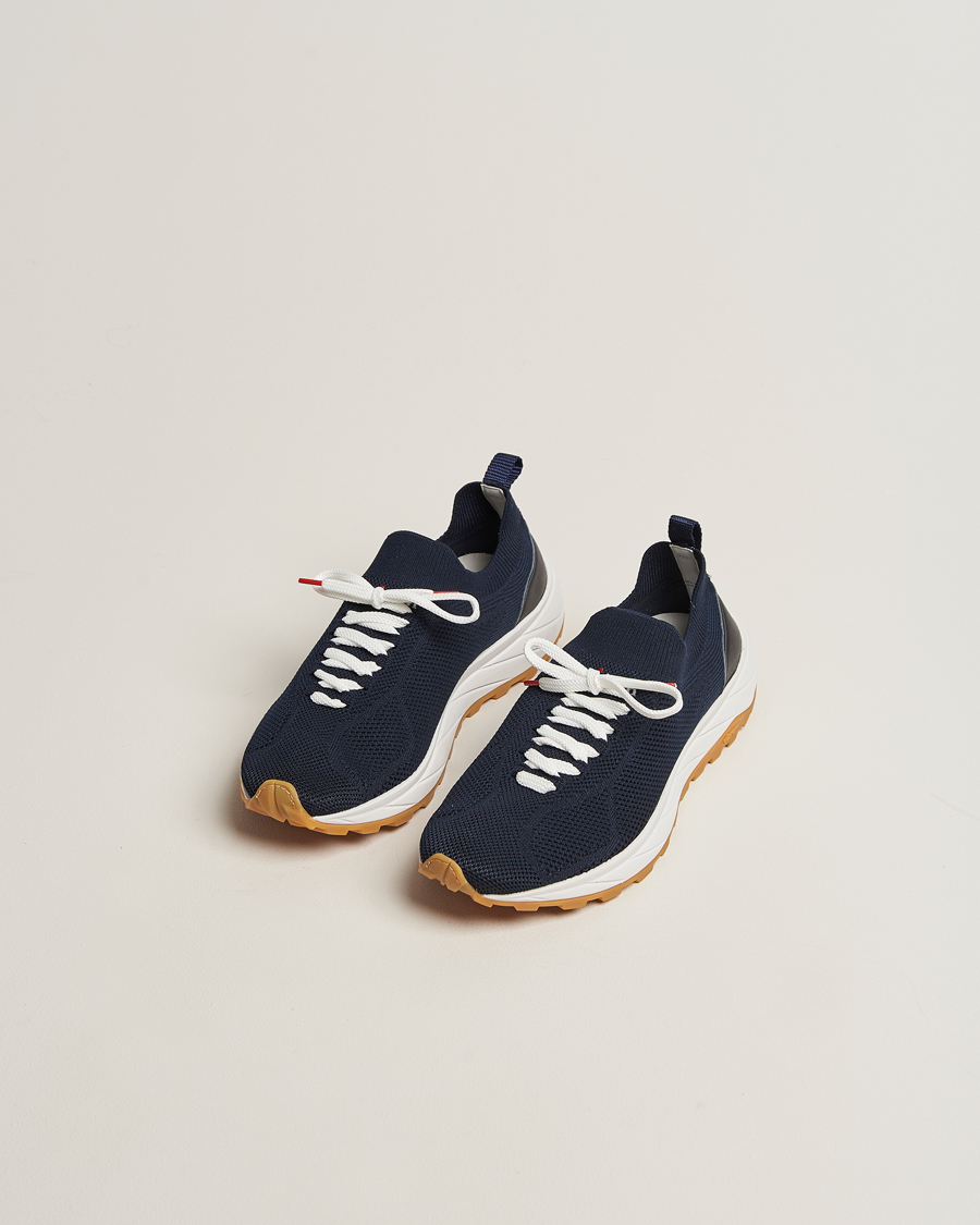 Men | Sneakers | Kiton | Mesh Running Sneakers Navy