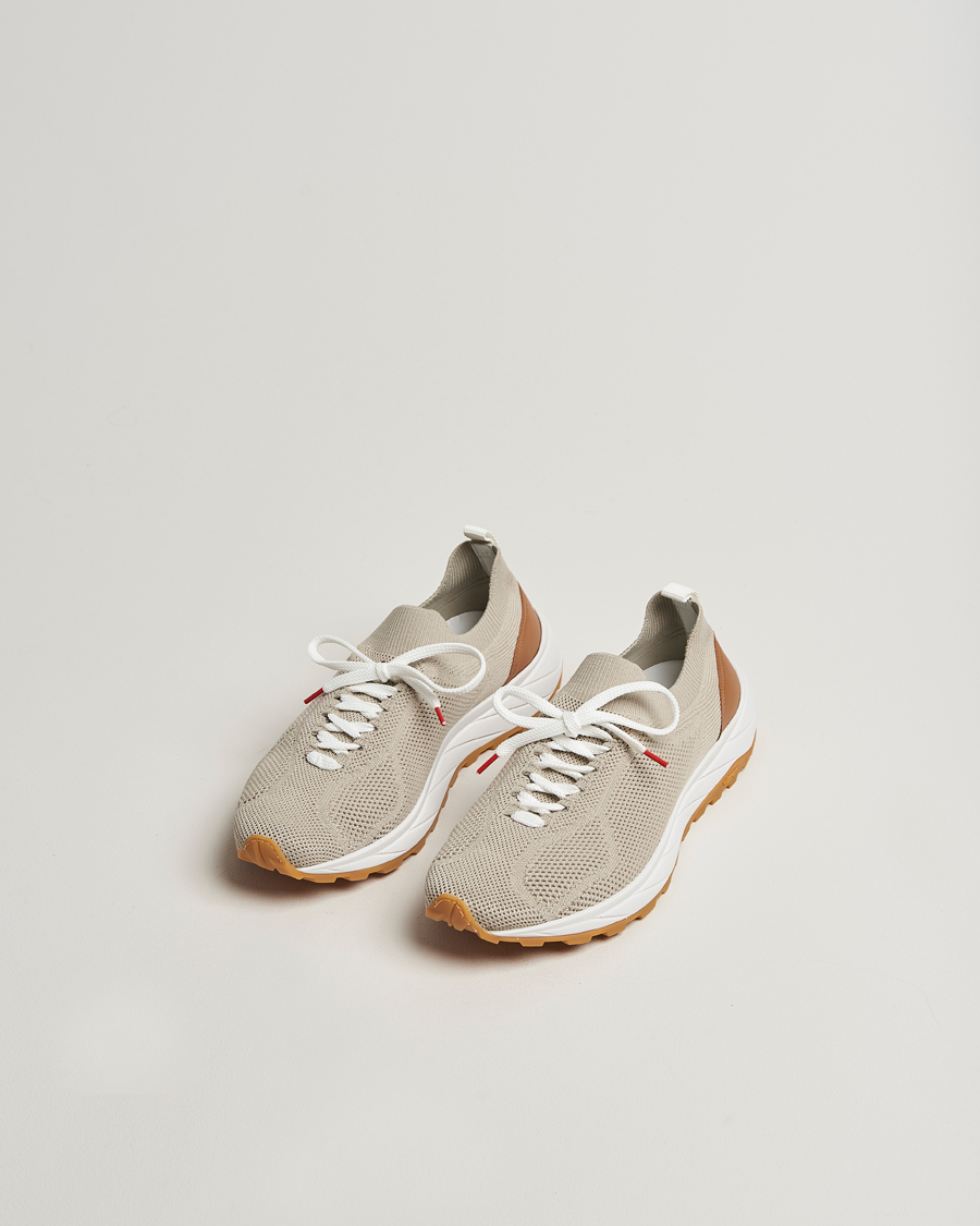 Men | Sneakers | Kiton | Mesh Running Sneakers Beige