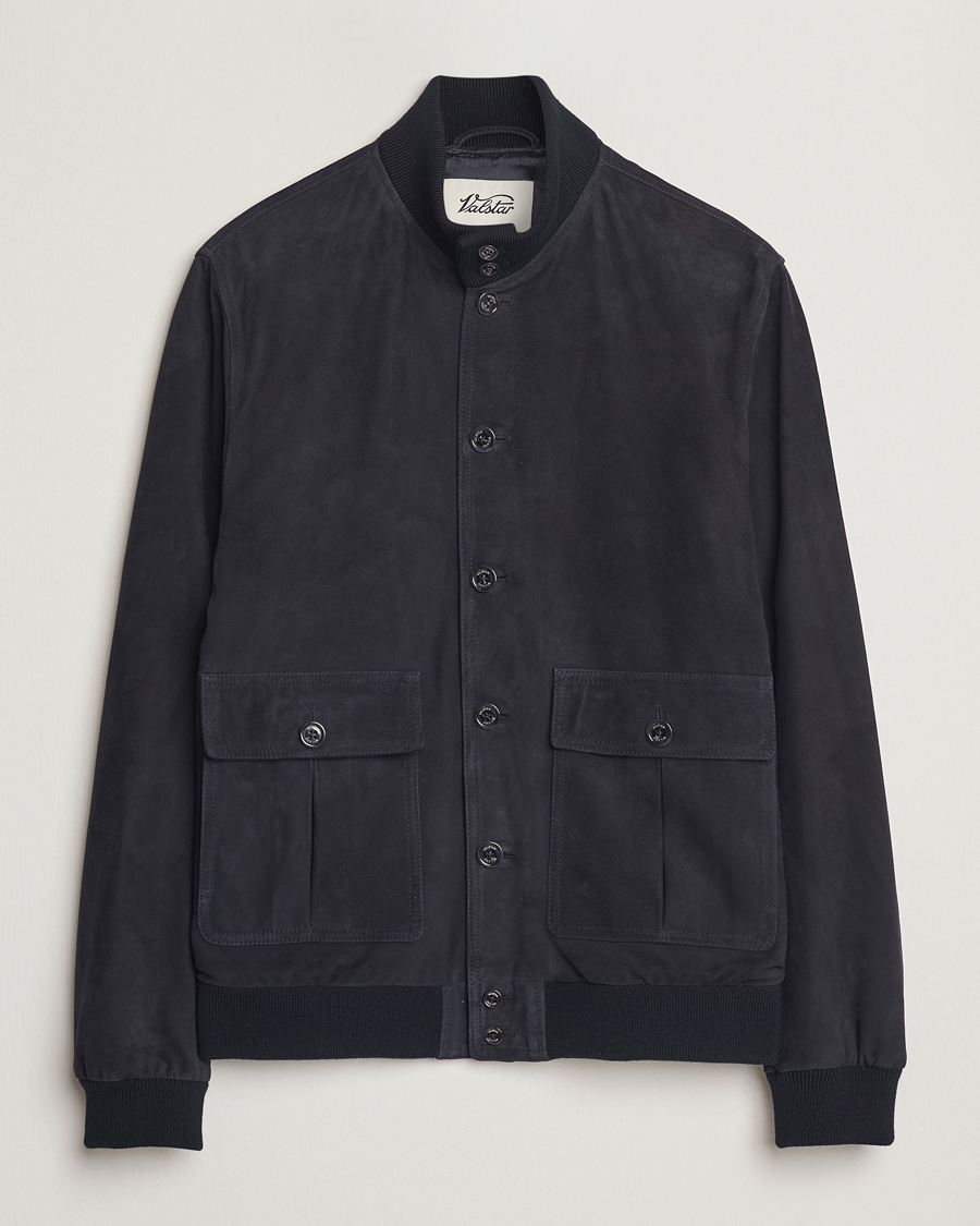 Men | Coats & Jackets | Valstar | Valstarino Suede Jacket Navy