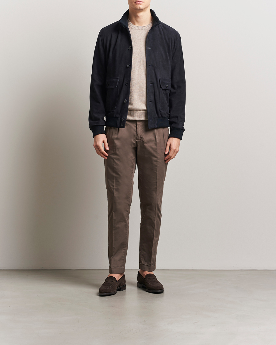 Men | Coats & Jackets | Valstar | Valstarino Suede Jacket Navy