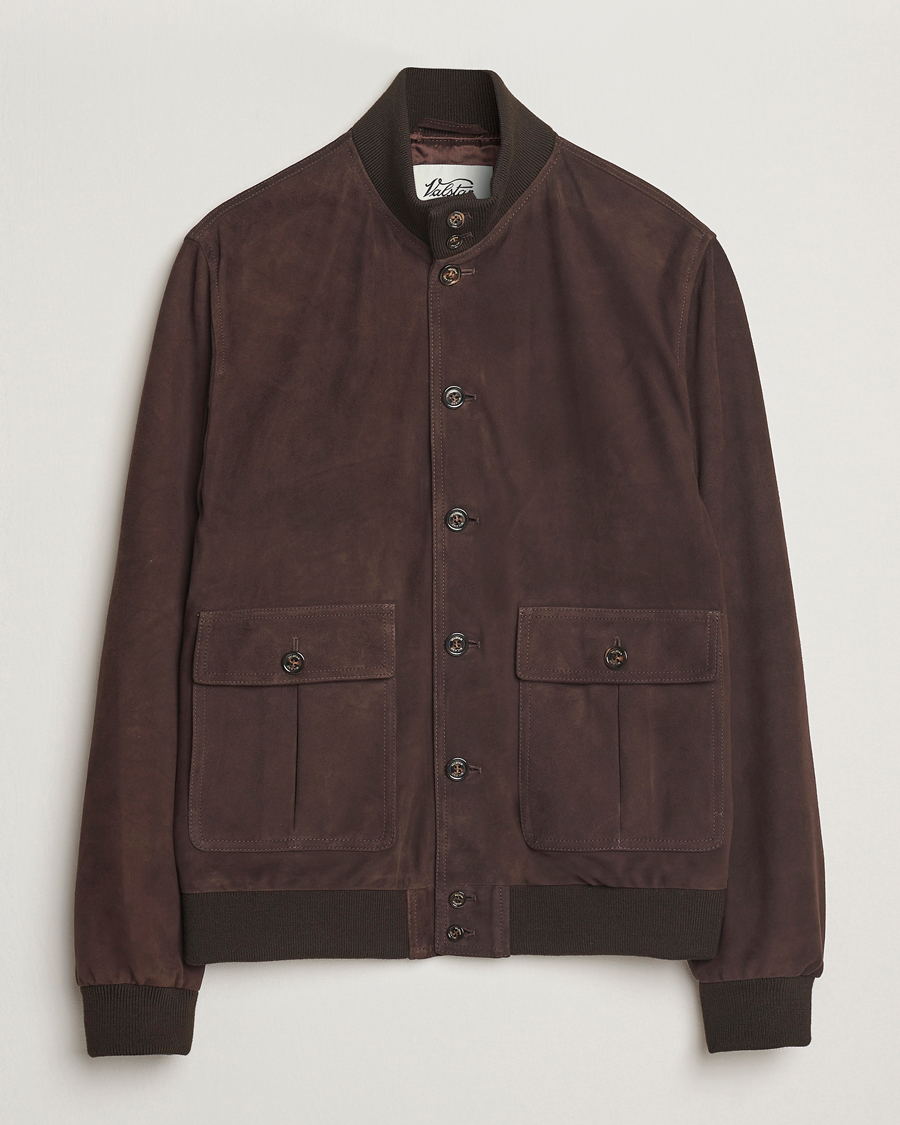 Men | Coats & Jackets | Valstar | Valstarino Suede Jacket Dark Brown