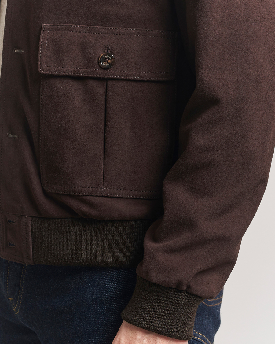 Men | Coats & Jackets | Valstar | Valstarino Suede Jacket Dark Brown