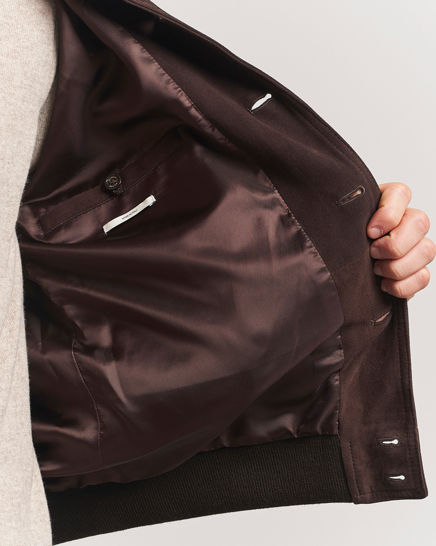 Men | Coats & Jackets | Valstar | Valstarino Suede Jacket Dark Brown