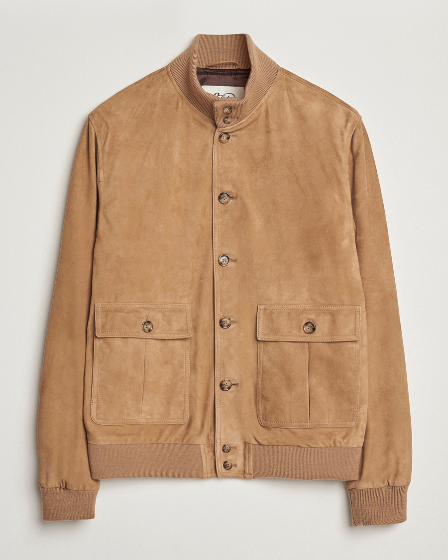 Men | Coats & Jackets | Valstar | Valstarino Suede Jacket Arachide