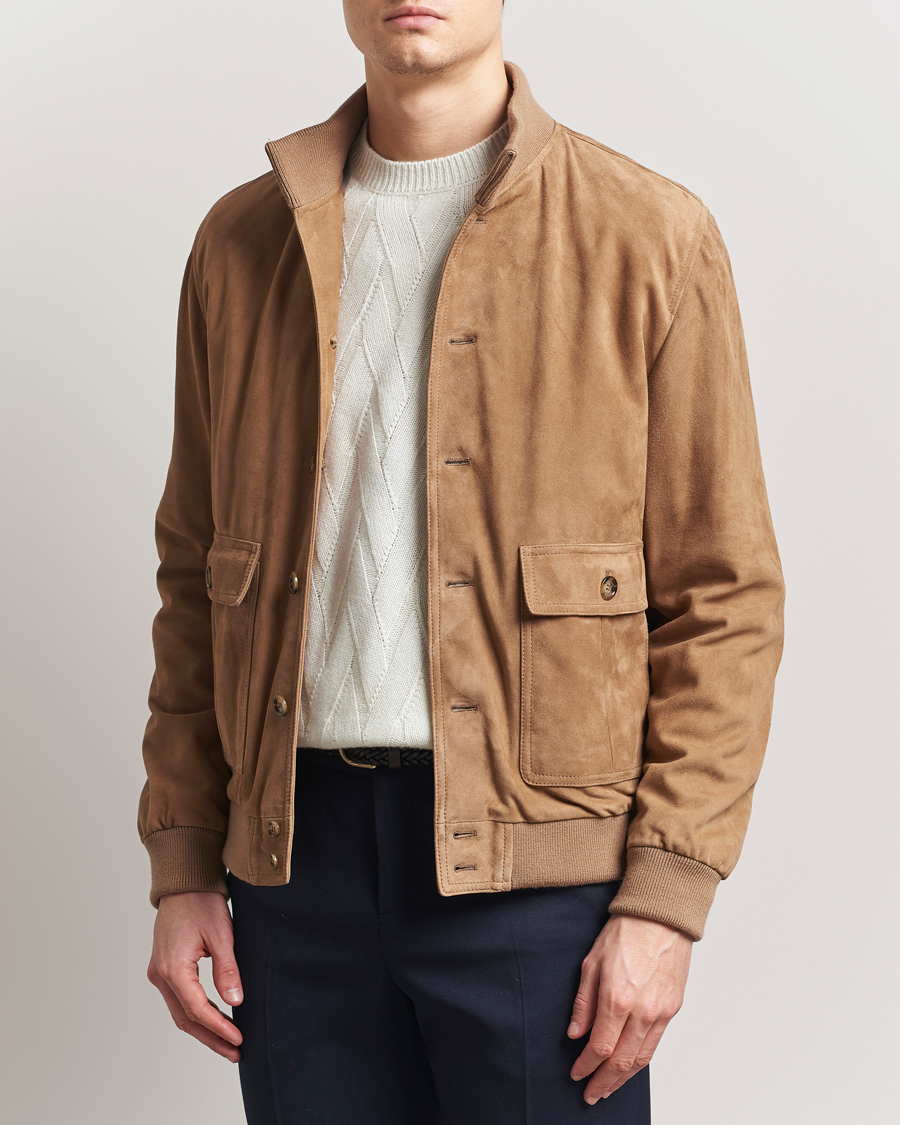 Men | Coats & Jackets | Valstar | Valstarino Suede Jacket Arachide