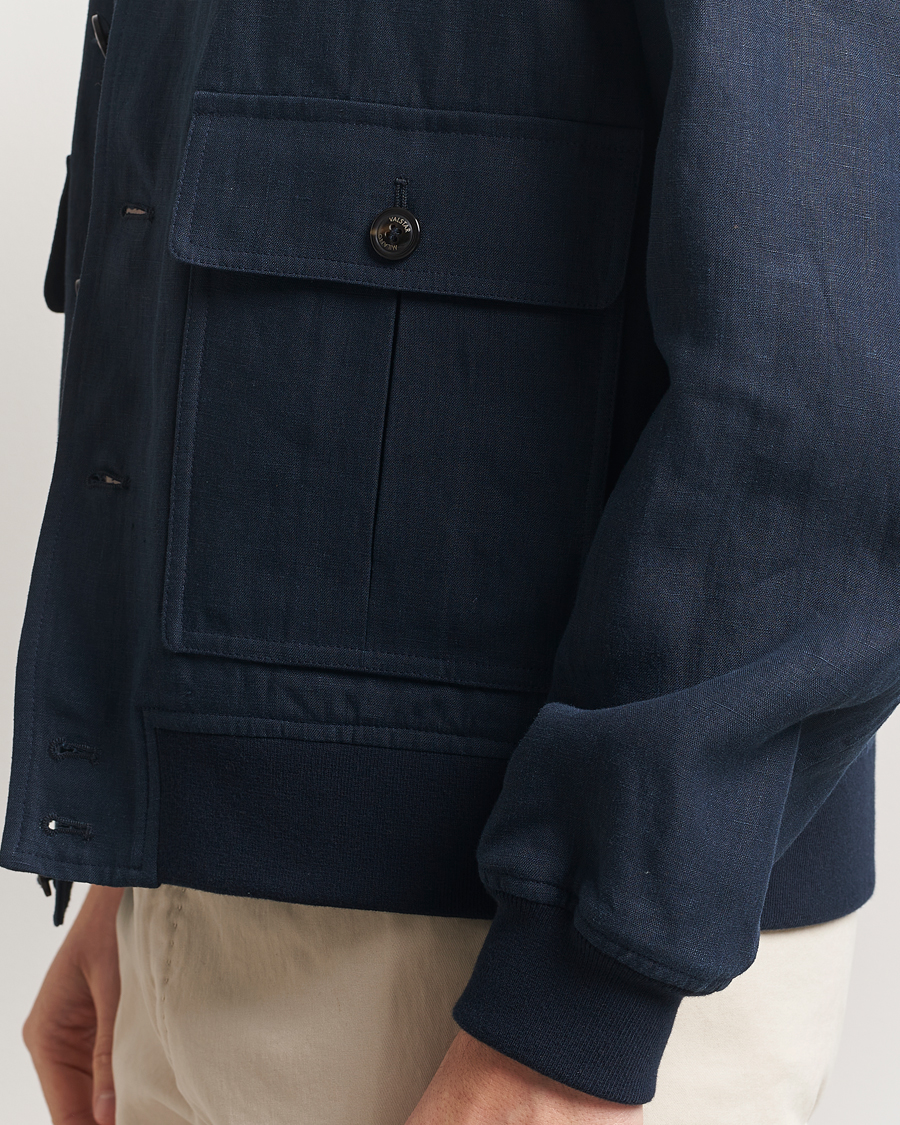 Men | Coats & Jackets | Valstar | Valstarino Linen Jacket Navy