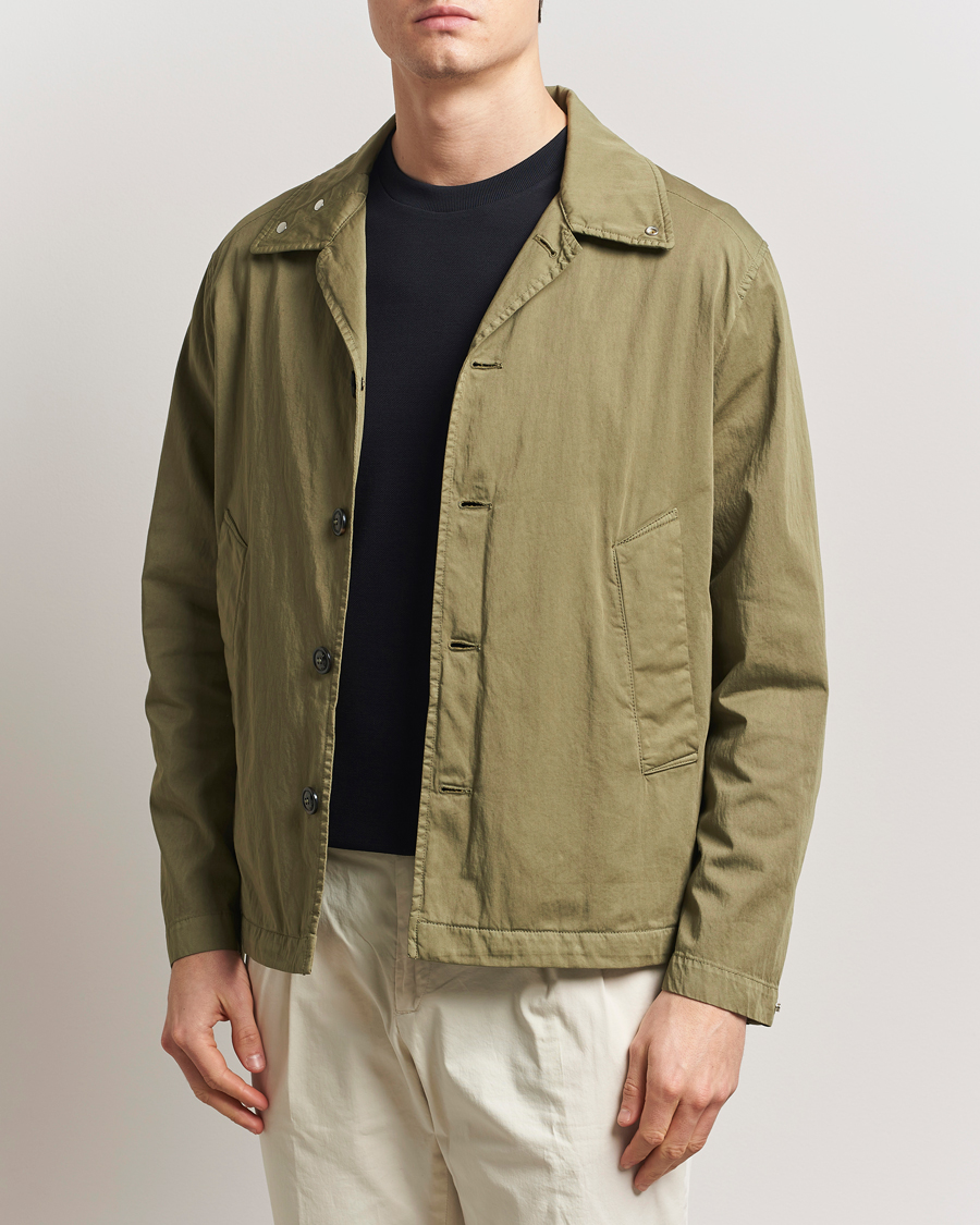 Men | Coats & Jackets | Valstar | Garment Dyed Cotton Jacket Military Green
