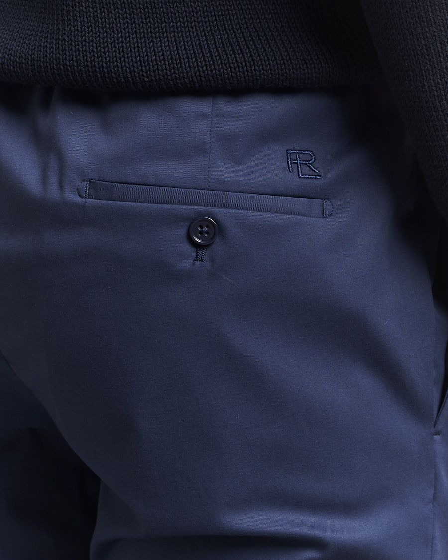 Men | Trousers | Ralph Lauren Purple Label | Soft Cotton Drawstring Pants Navy