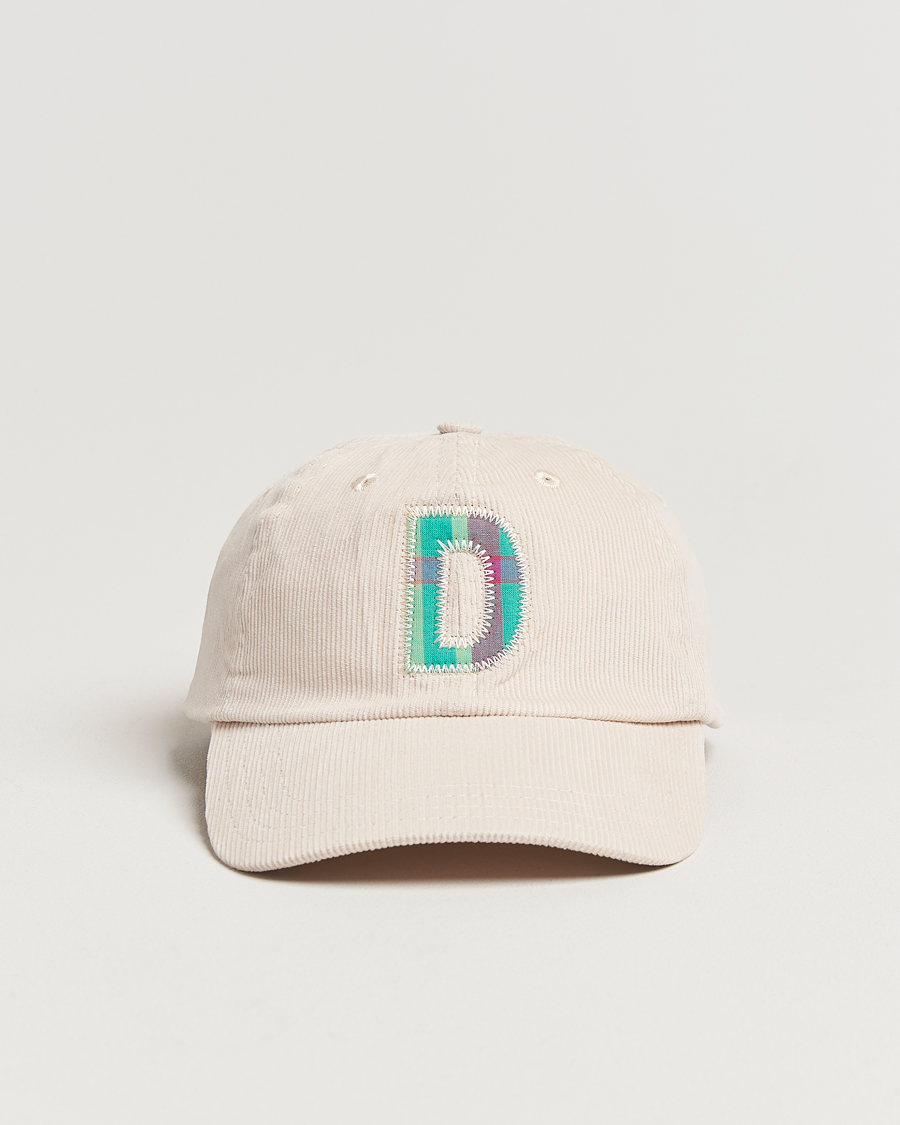 Men | Hats & Caps | Drake's | D Applique Baseball Cap Ecru