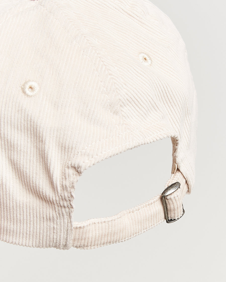 Men | Hats & Caps | Drake's | D Applique Baseball Cap Ecru