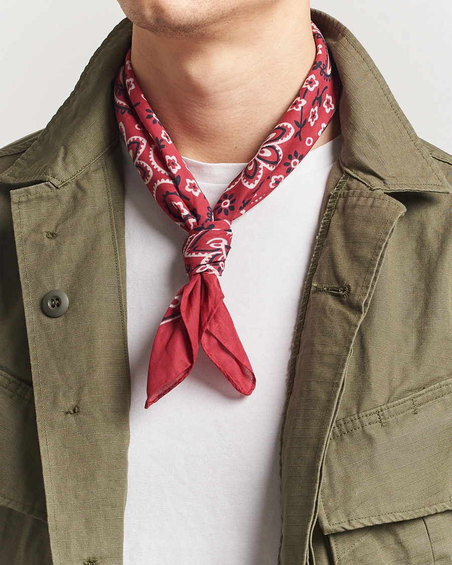 Men | Dress Scarves | Drake's | Classic Paisley Bandana Red