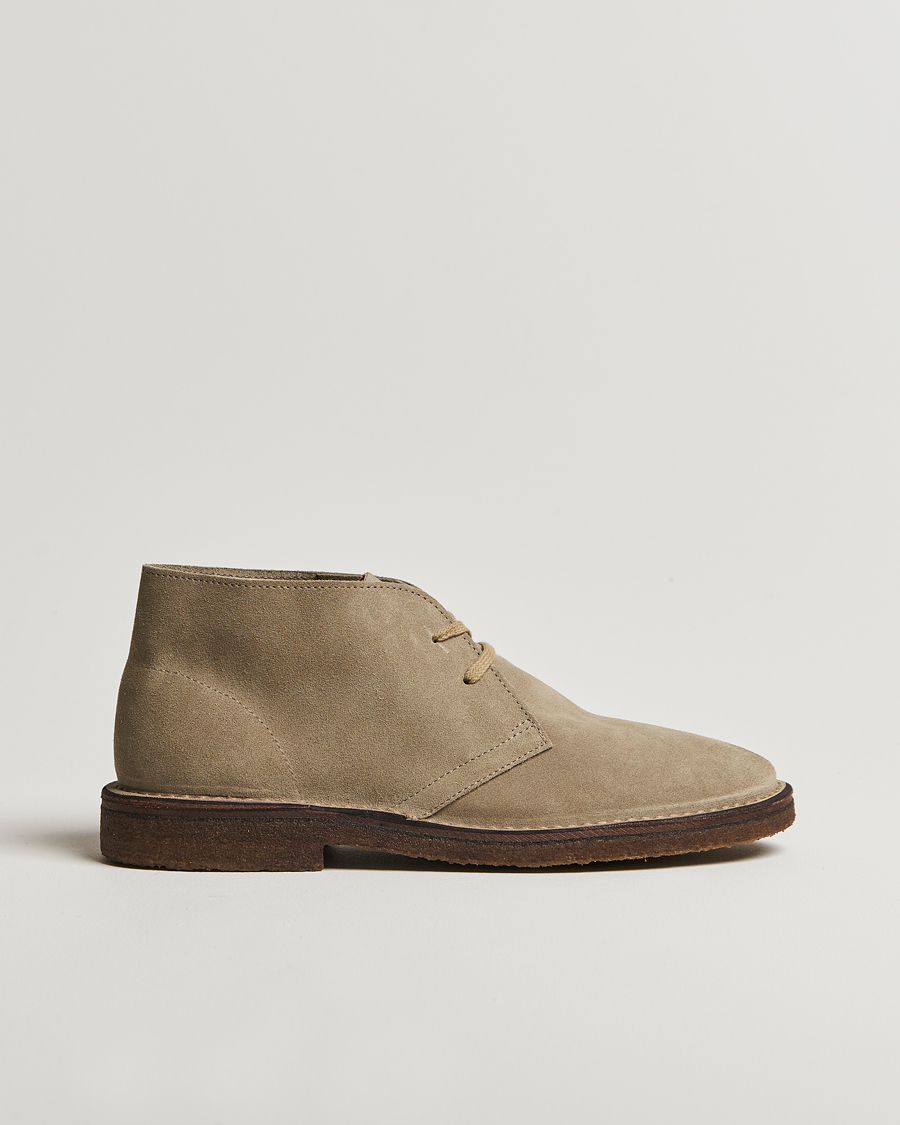 Men | Boots | Drake's | Clifford Suede Desert Boots Sand