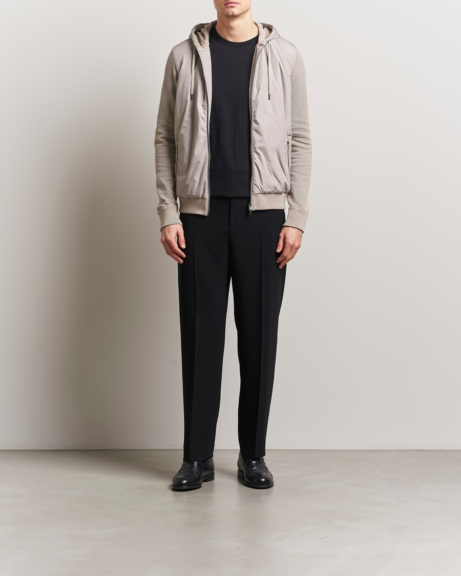 Men | Coats & Jackets | Herno | Hooded Hybrid Jacket Beige
