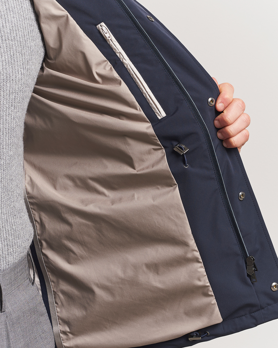 Men | Coats & Jackets | Herno | Soft Nylon Field Jacket Navy