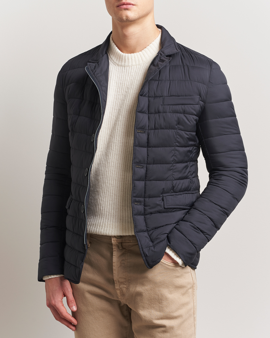 Men | Coats & Jackets | Herno | Nuage Matt Nylon Blazer Navy