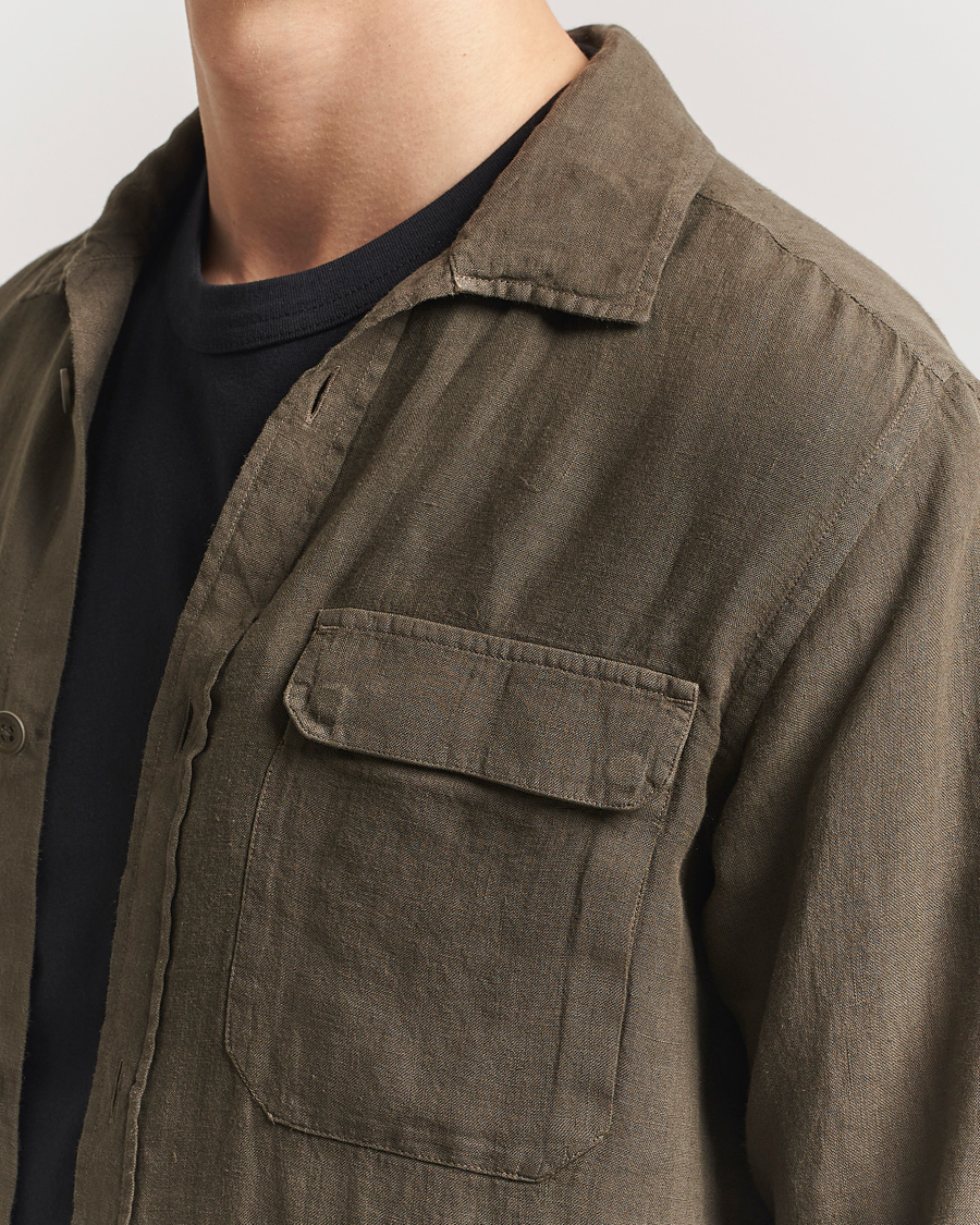 Men | Coats & Jackets | Herno | Linen Safari Jacket Military