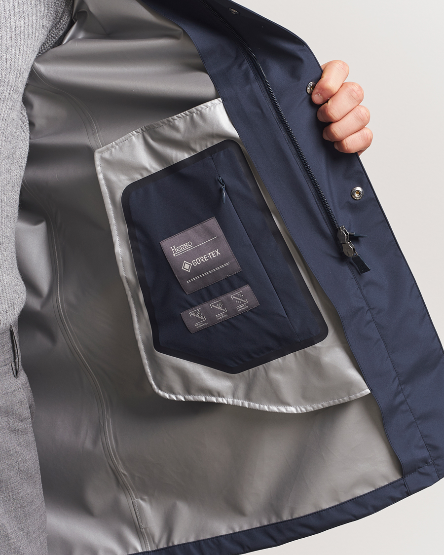 Men | Coats & Jackets | Herno | Gore-Tex Coat Navy