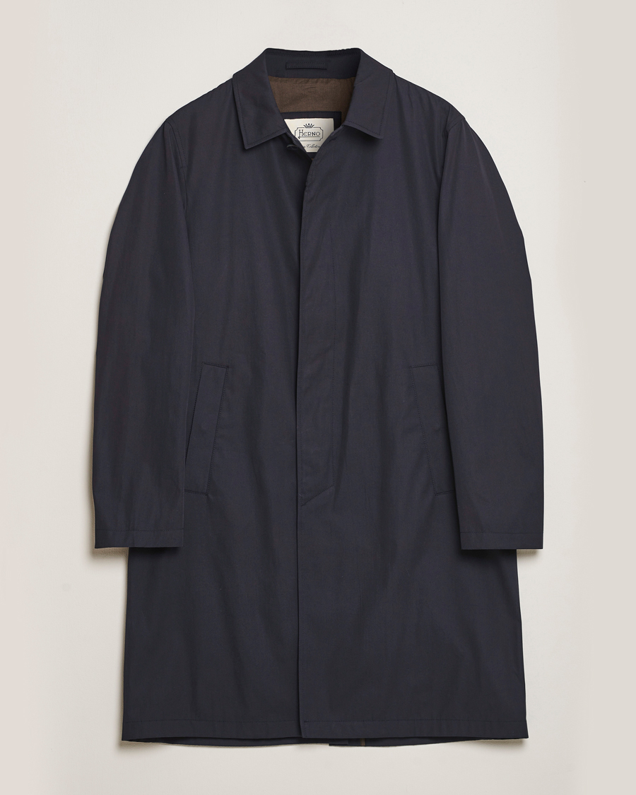 Men | Coats & Jackets | Herno | Cotton Car Coat Navy