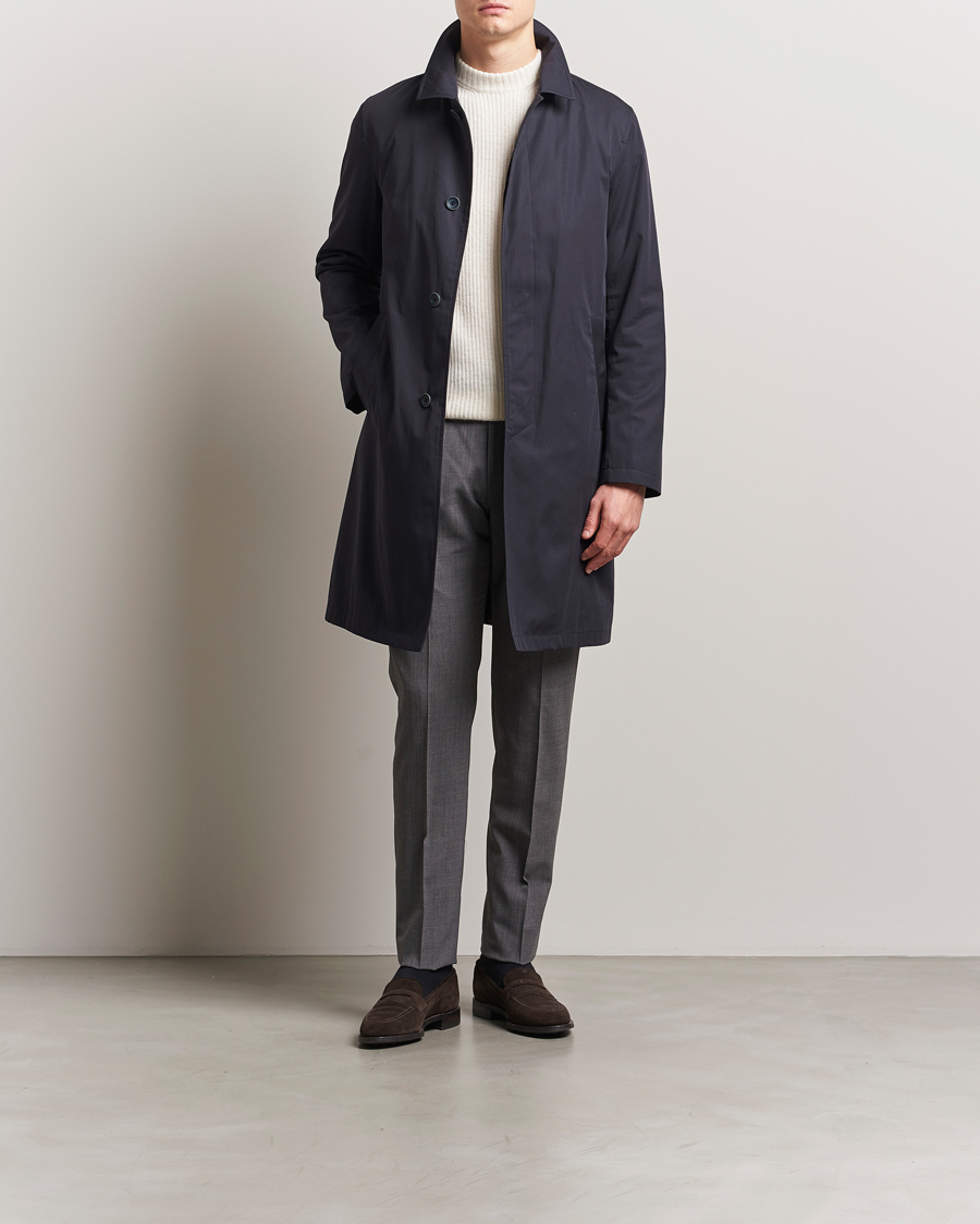 Men | Coats & Jackets | Herno | Cotton Car Coat Navy