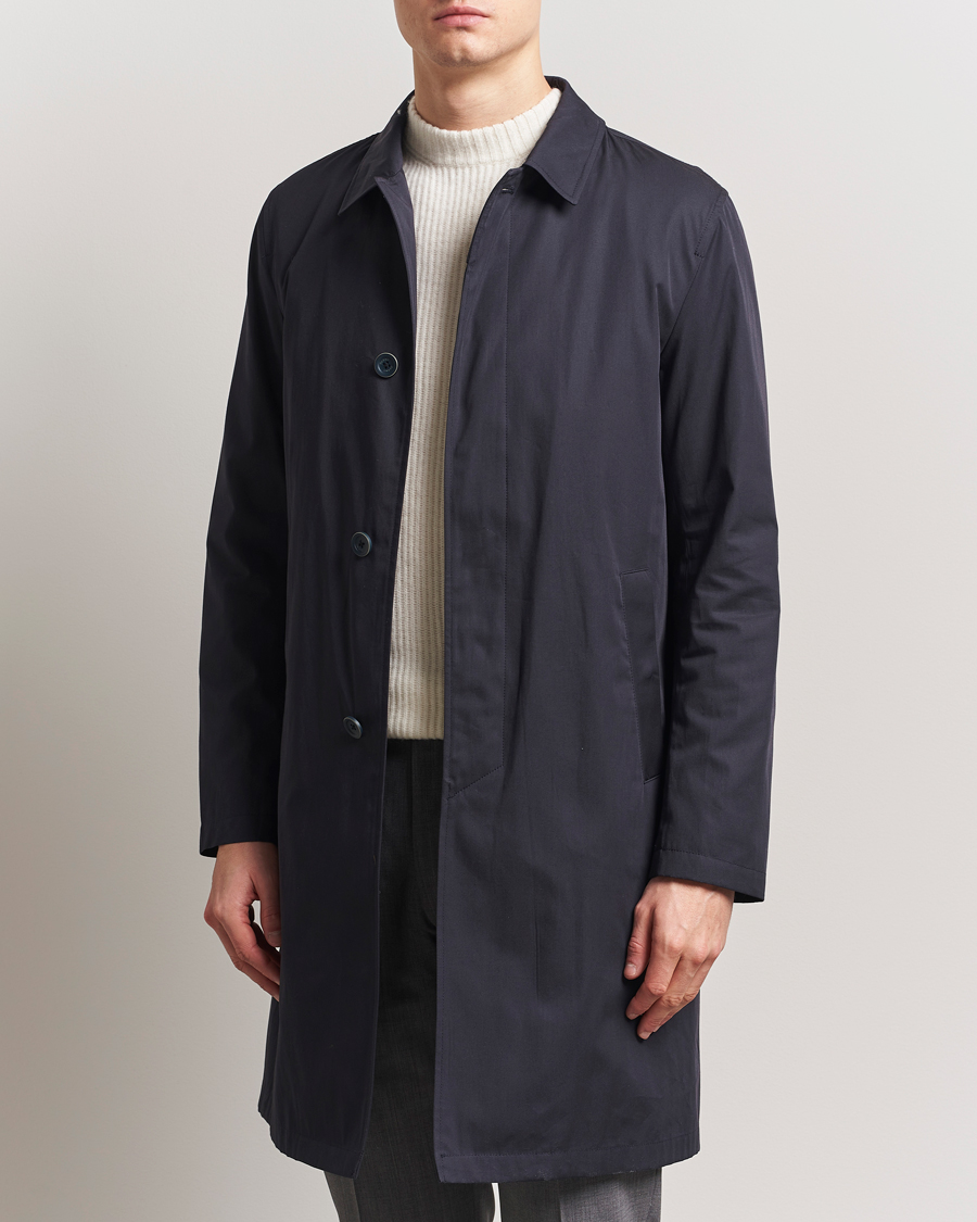 Men | Coats & Jackets | Herno | Cotton Car Coat Navy