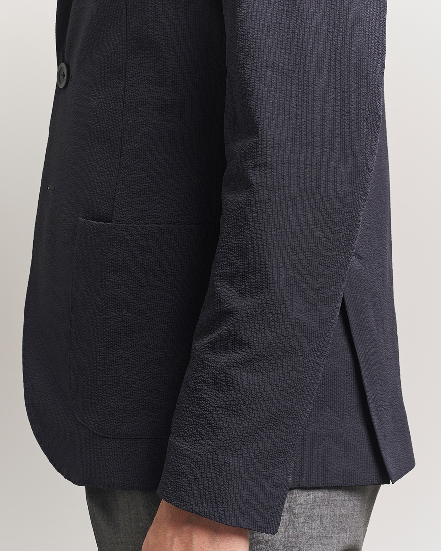 Men | Blazers | Herno | Seersucker Blazer Navy
