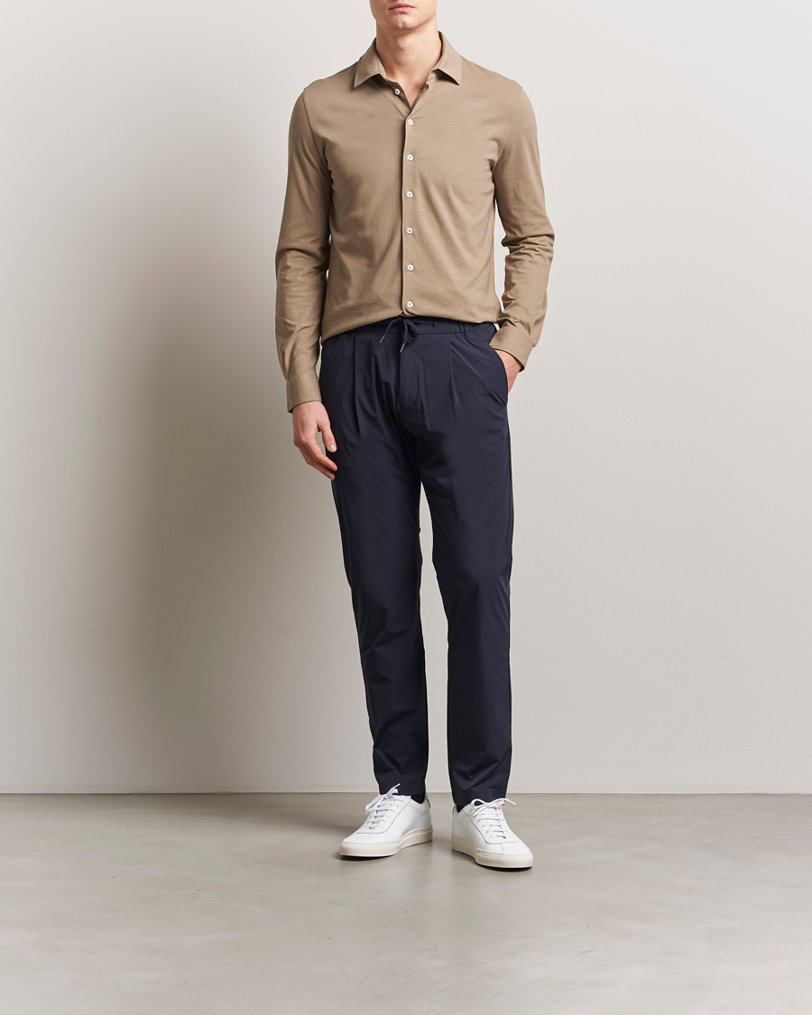 Men | Trousers | Herno | Nylon Drawstring Pants Navy