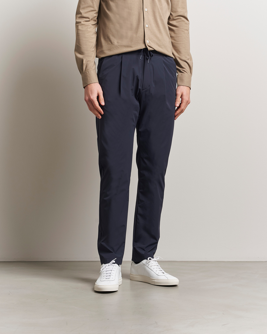 Men | Trousers | Herno | Nylon Drawstring Pants Navy