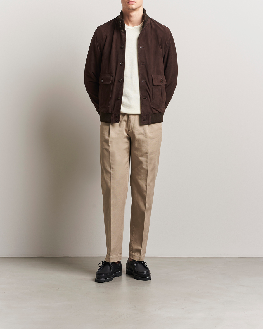Men | Trousers | Incotex | Regular Fit Uniform Cotton Slacks Beige