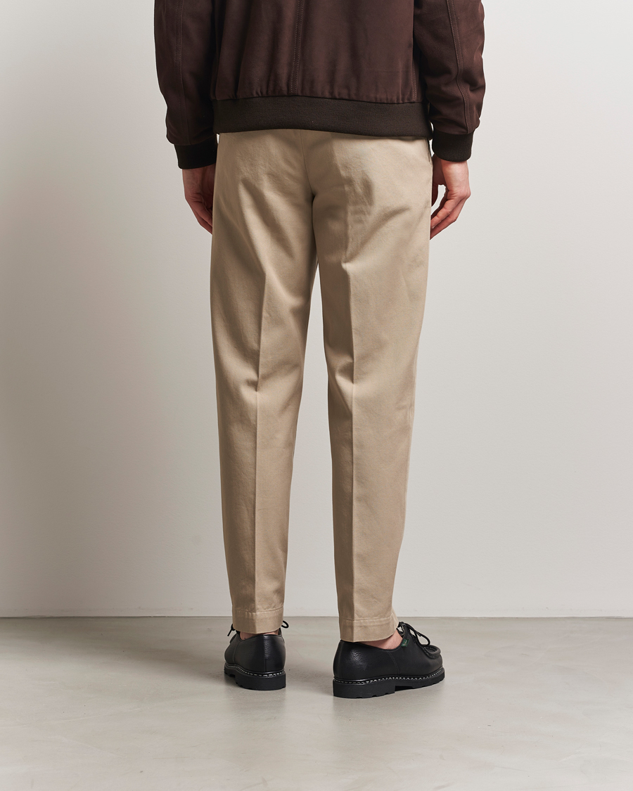 Men | Trousers | Incotex | Regular Fit Uniform Cotton Slacks Beige
