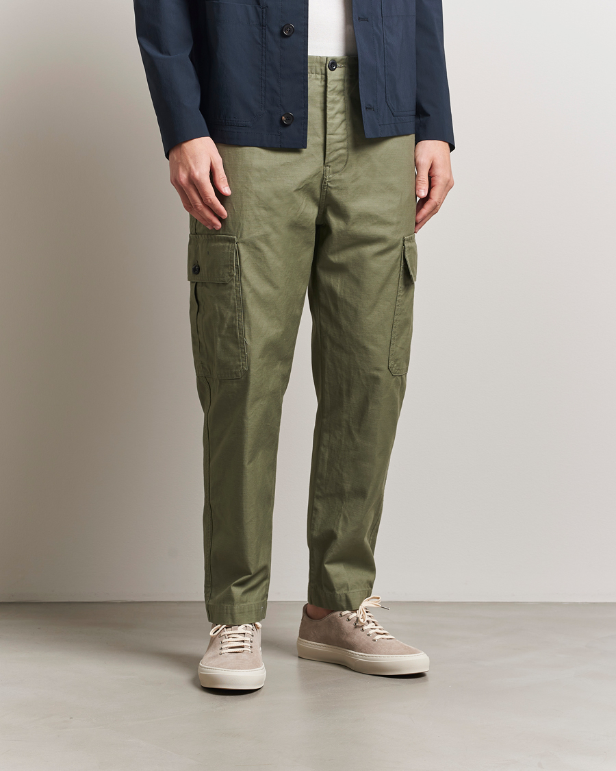 Men | Trousers | Incotex | Regular Fit Cargo Pants Military
