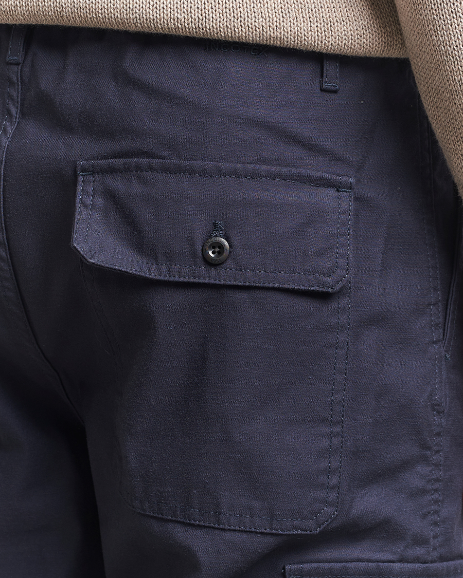 Men | Trousers | Incotex | Regular Fit Cargo Pants Navy