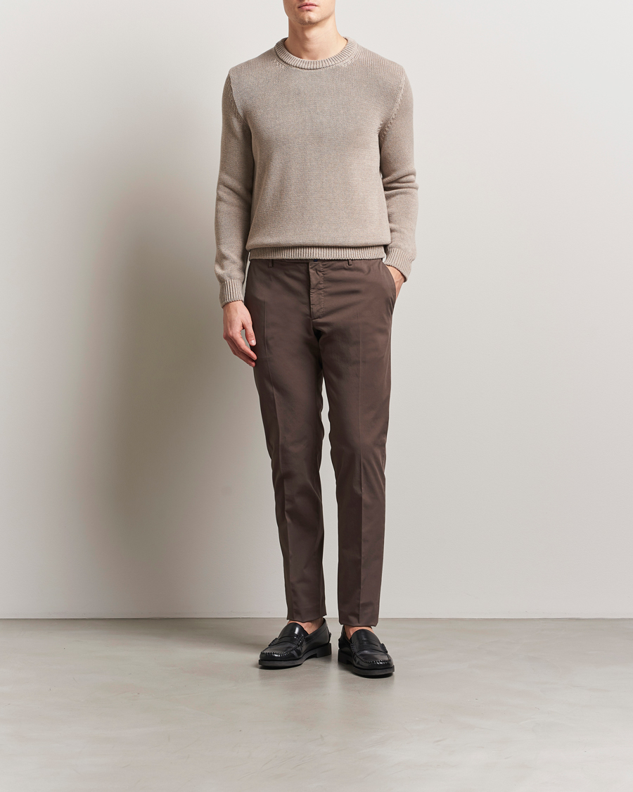 Men | Trousers | Incotex | Slim Fit Comfort Chinos Brown