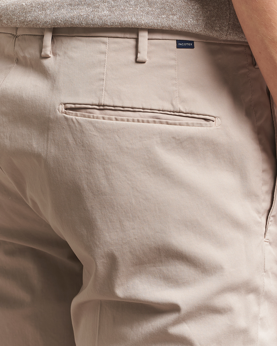 Men | Trousers | Incotex | Slim Fit Comfort Chinos Light Beige