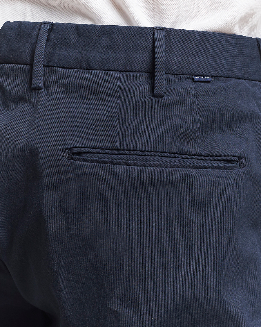 Men | Trousers | Incotex | Slim Fit Comfort Chinos Navy