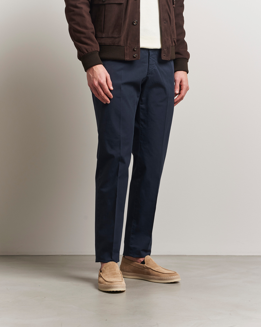 Men | Trousers | Incotex | Regular Fit Comfort Chinos Navy