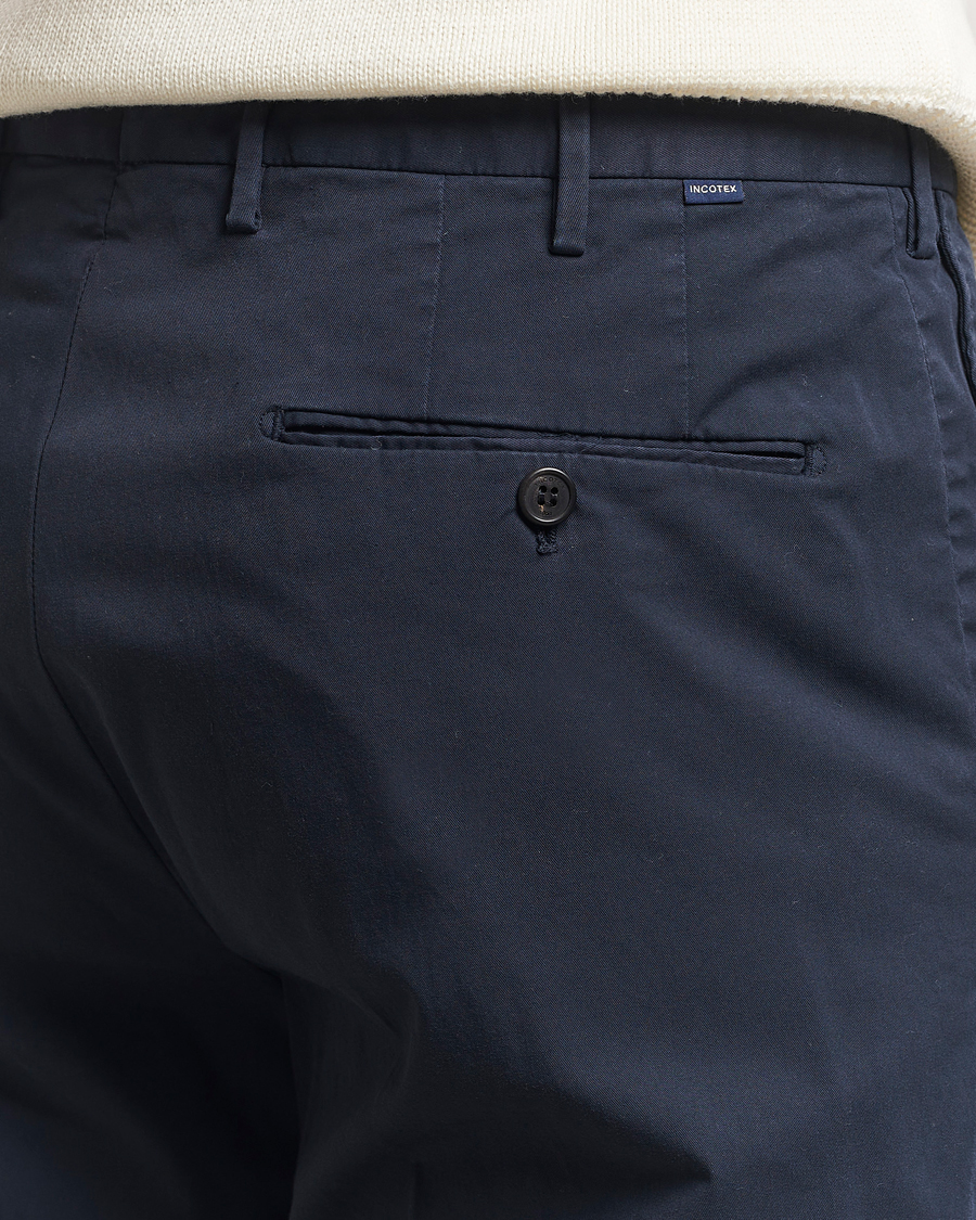 Men | Trousers | Incotex | Regular Fit Comfort Chinos Navy