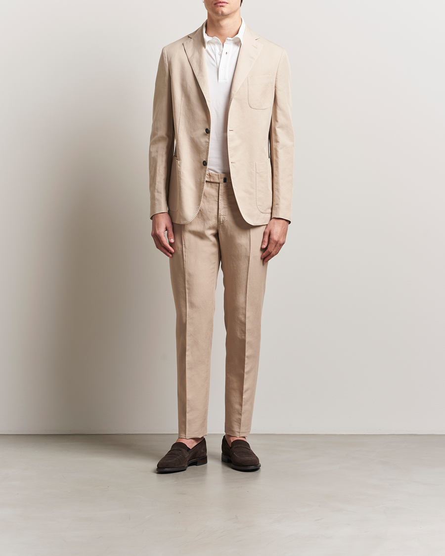 Men | Trousers | Incotex | Slim Fit Chinolino Trousers Beige