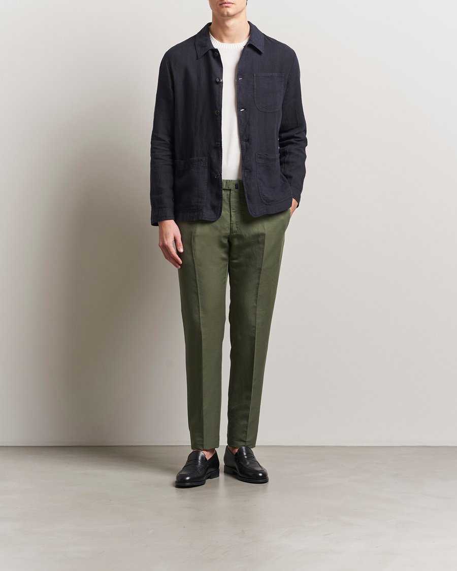 Men | Trousers | Incotex | Slim Fit Chinolino Trousers Green