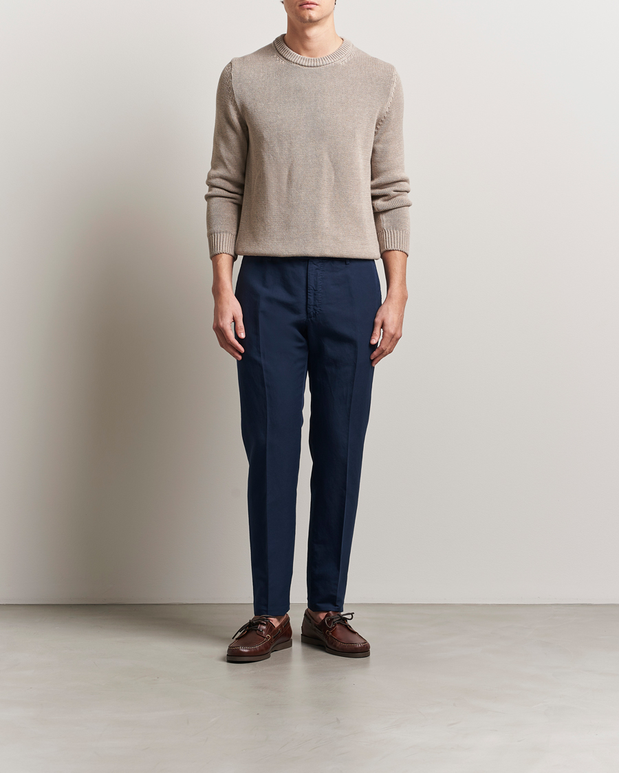 Men | Trousers | Incotex | Slim Fit Chinolino Trousers Navy