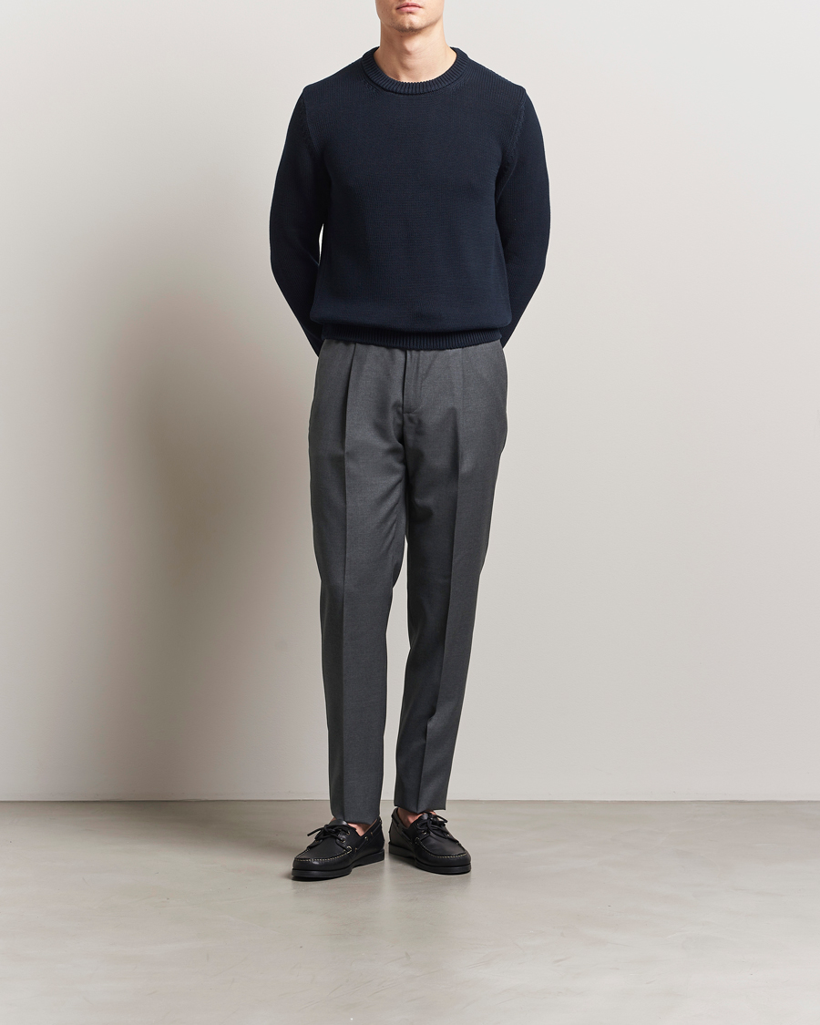 Men | Trousers | Incotex | Drawstring Super 100s Wool Pants Medium Grey