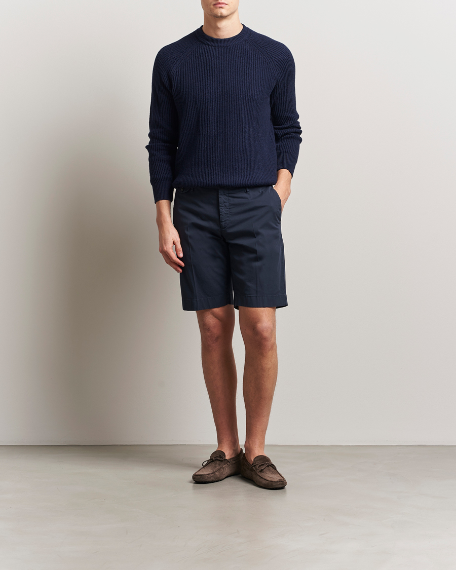Men | Shorts | Incotex | Cotton Comfort Shorts Navy