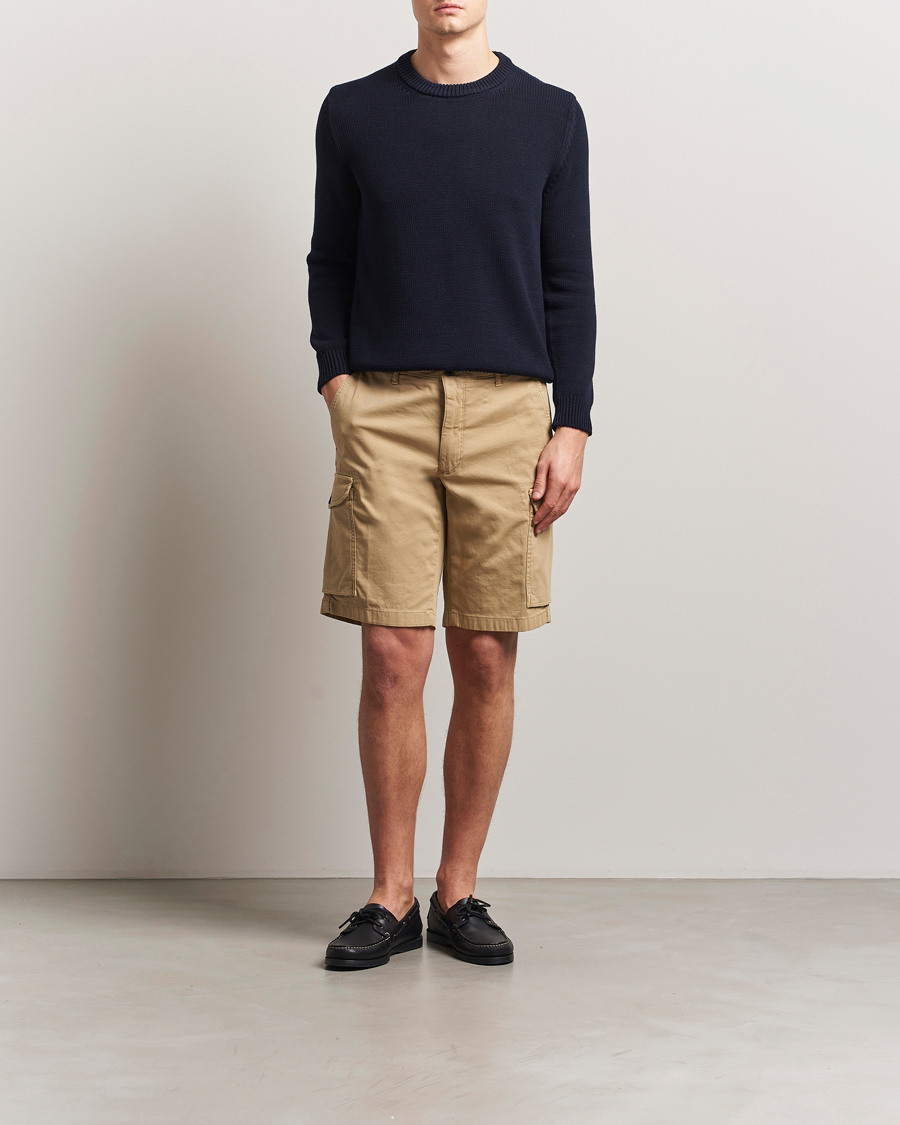 Men | Shorts | Incotex | Cotton Cargo Shorts Beige