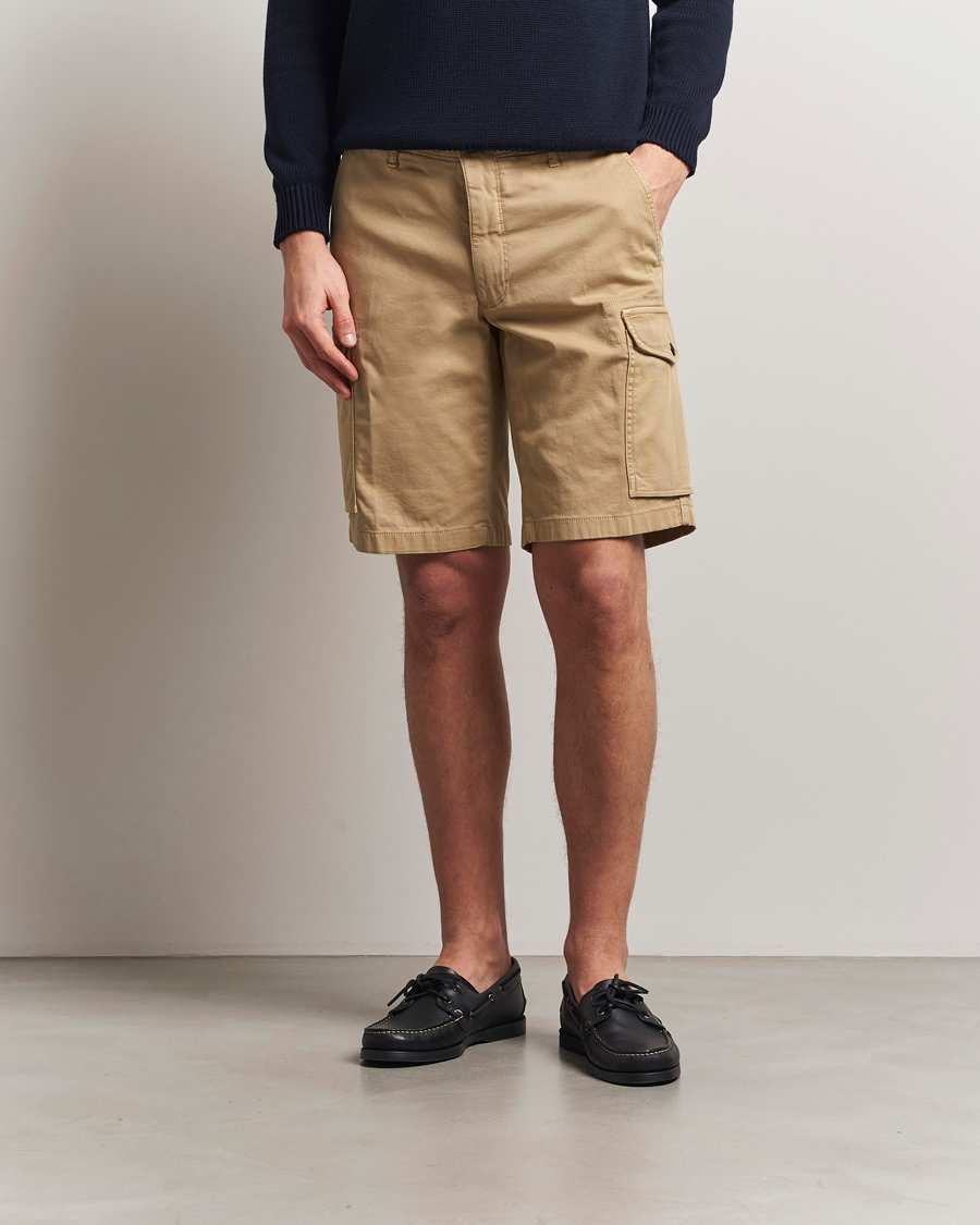 Men | Shorts | Incotex | Cotton Cargo Shorts Beige