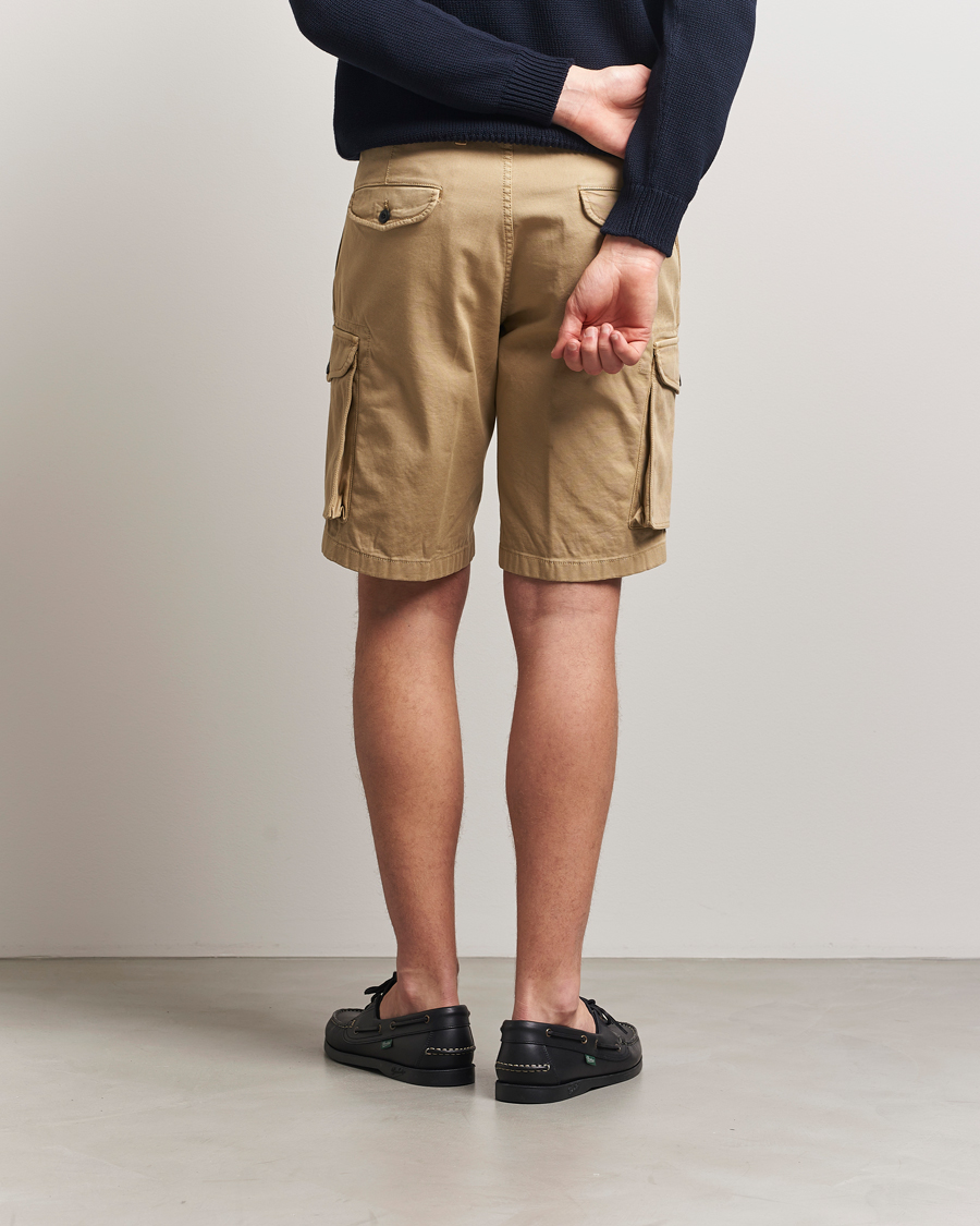 Men | Shorts | Incotex | Cotton Cargo Shorts Beige